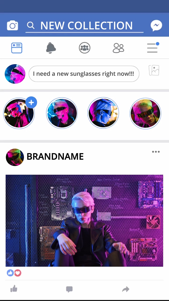 Kacamata Hitam Tampilan Produk Efek Keren Gaya TikTok