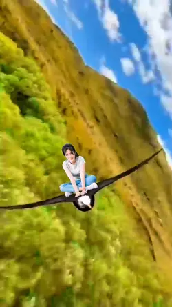 Riding an eagle