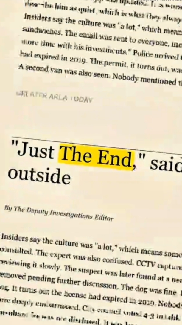 the end