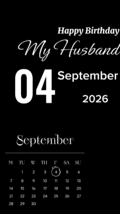 HBD Husband 4 Sept. 