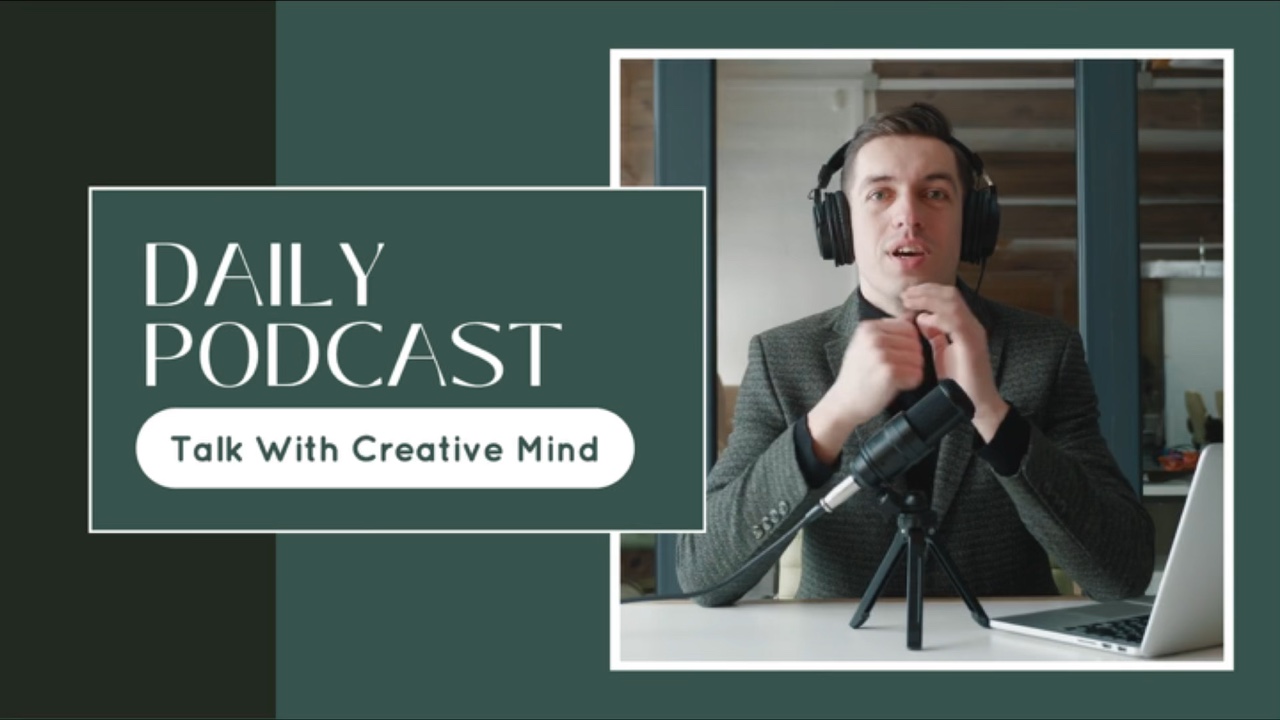 Podcast verde simple