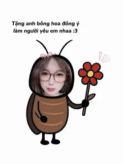 Tặng anh bông hoa