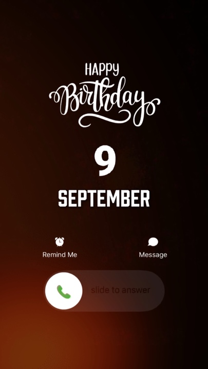 BIRTHDAY 9 SEPTEMBER