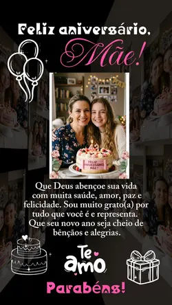 Aniversário, mãe!