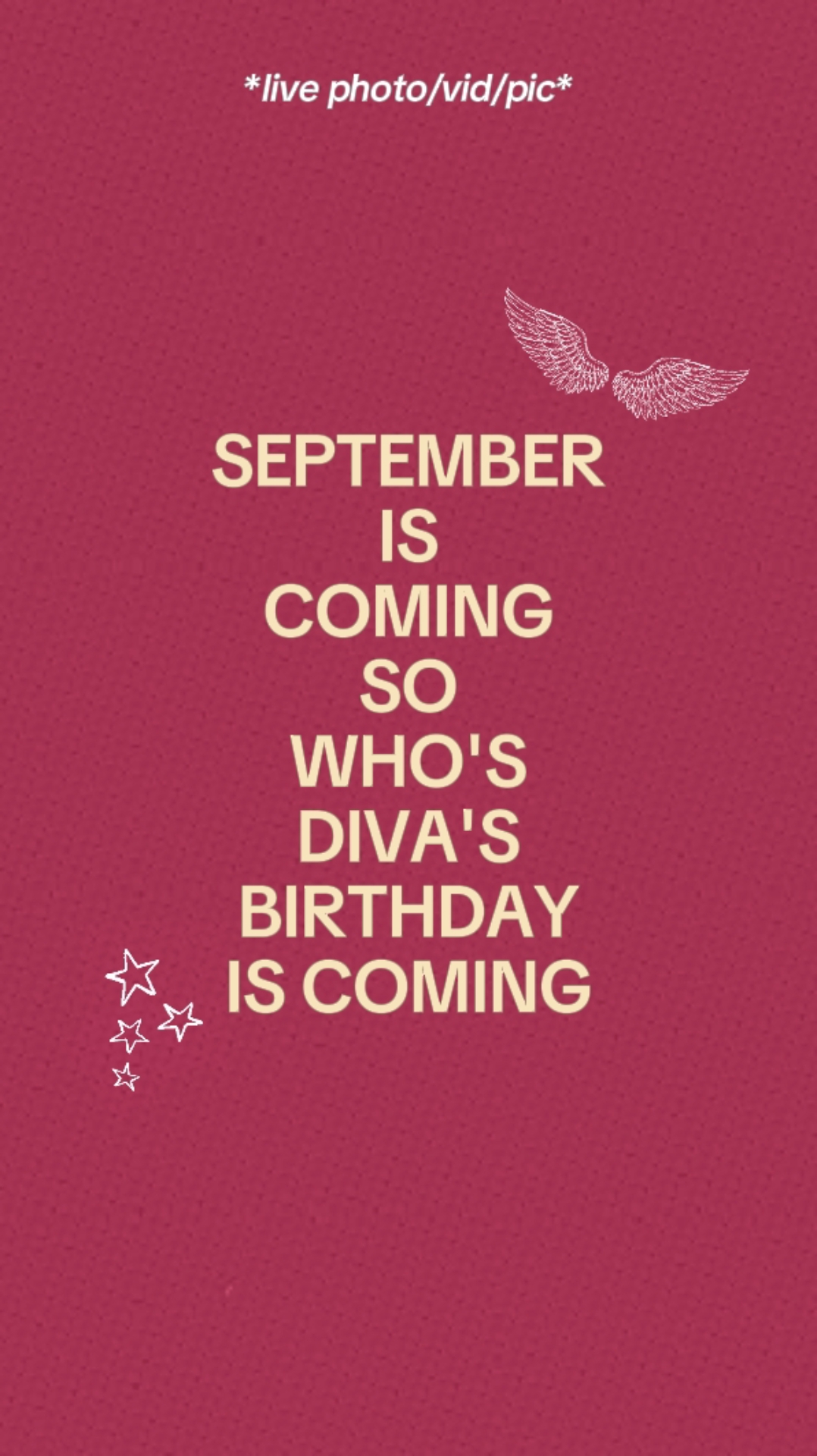 September Is Coming.