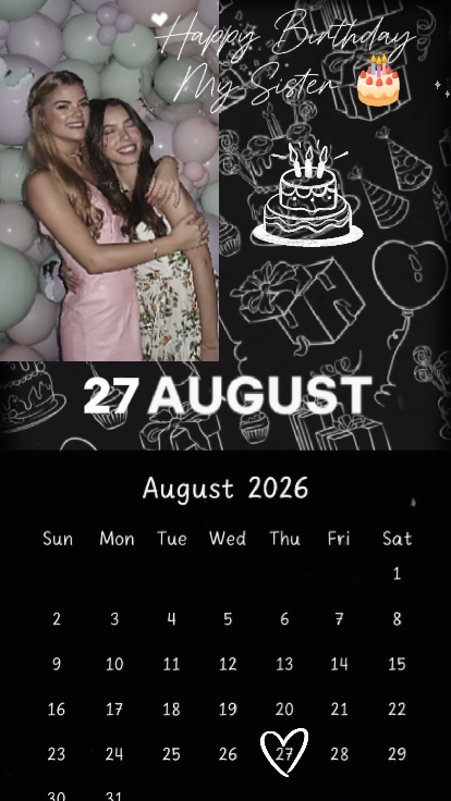 BDAY SISTER 27August