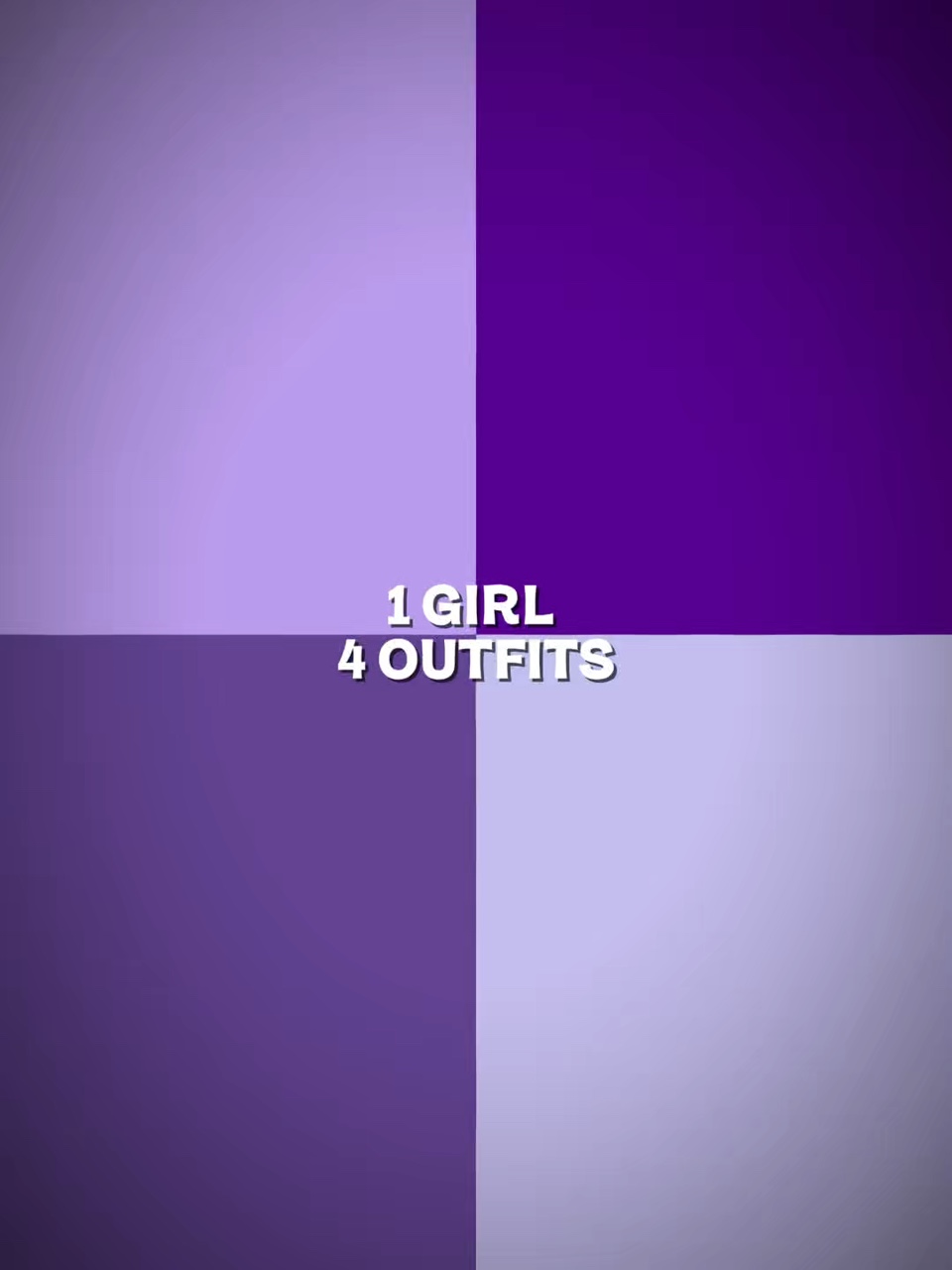 1 girl 4 outfits 
