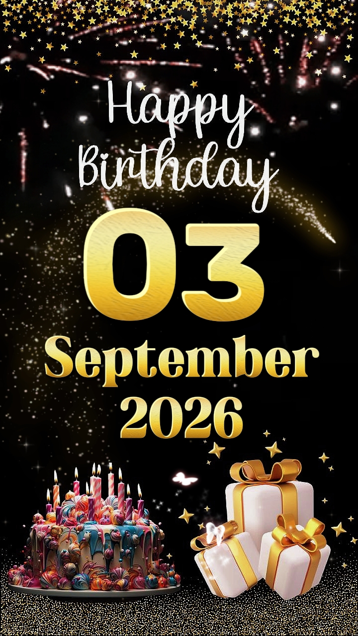 HBD 03 de setembro de 2026