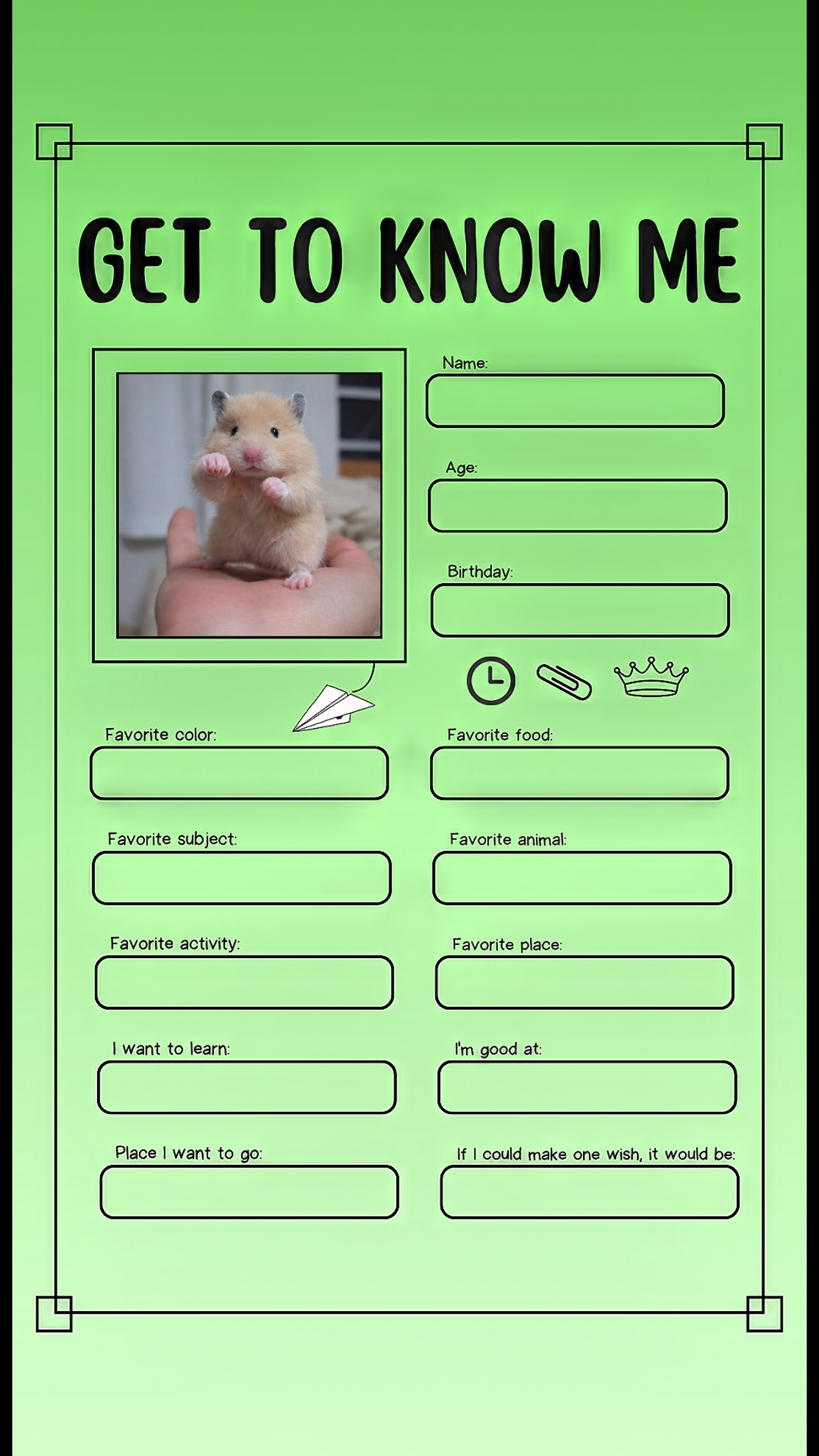 Get to know me
