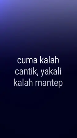 cuma kalah cantik