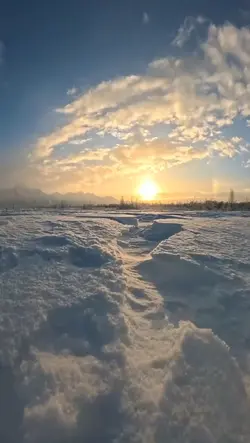 sunrise in winter