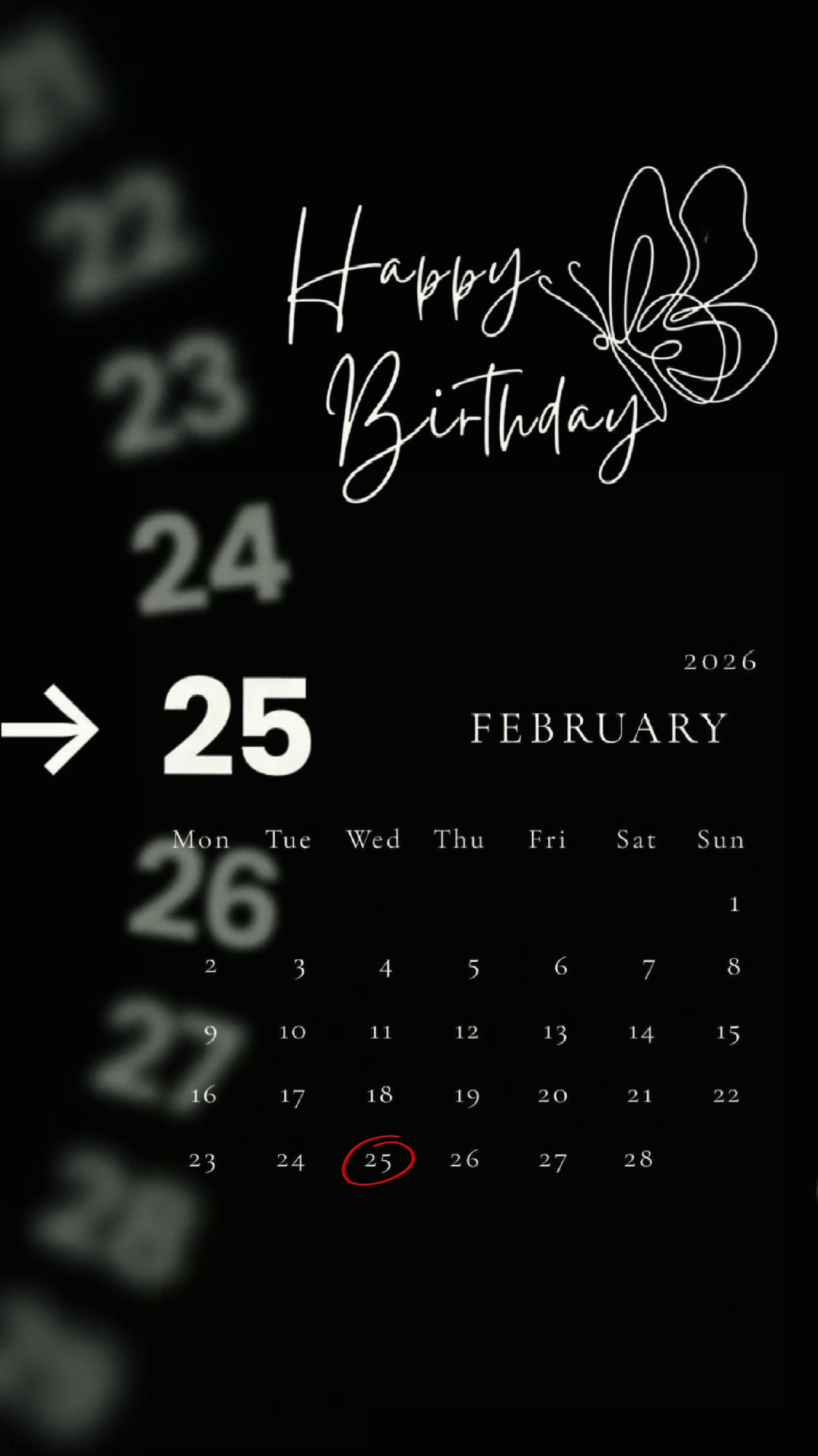 HBD 25 FEBRUARY 