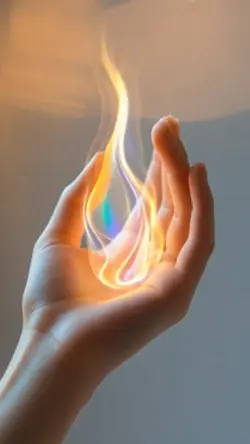 Rainbow fire hand 3