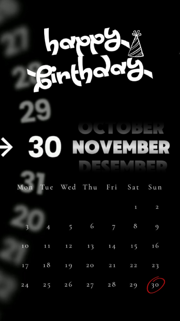 FELIZ CUMPLEAÑOS 30 DE NOVIEMBRE 