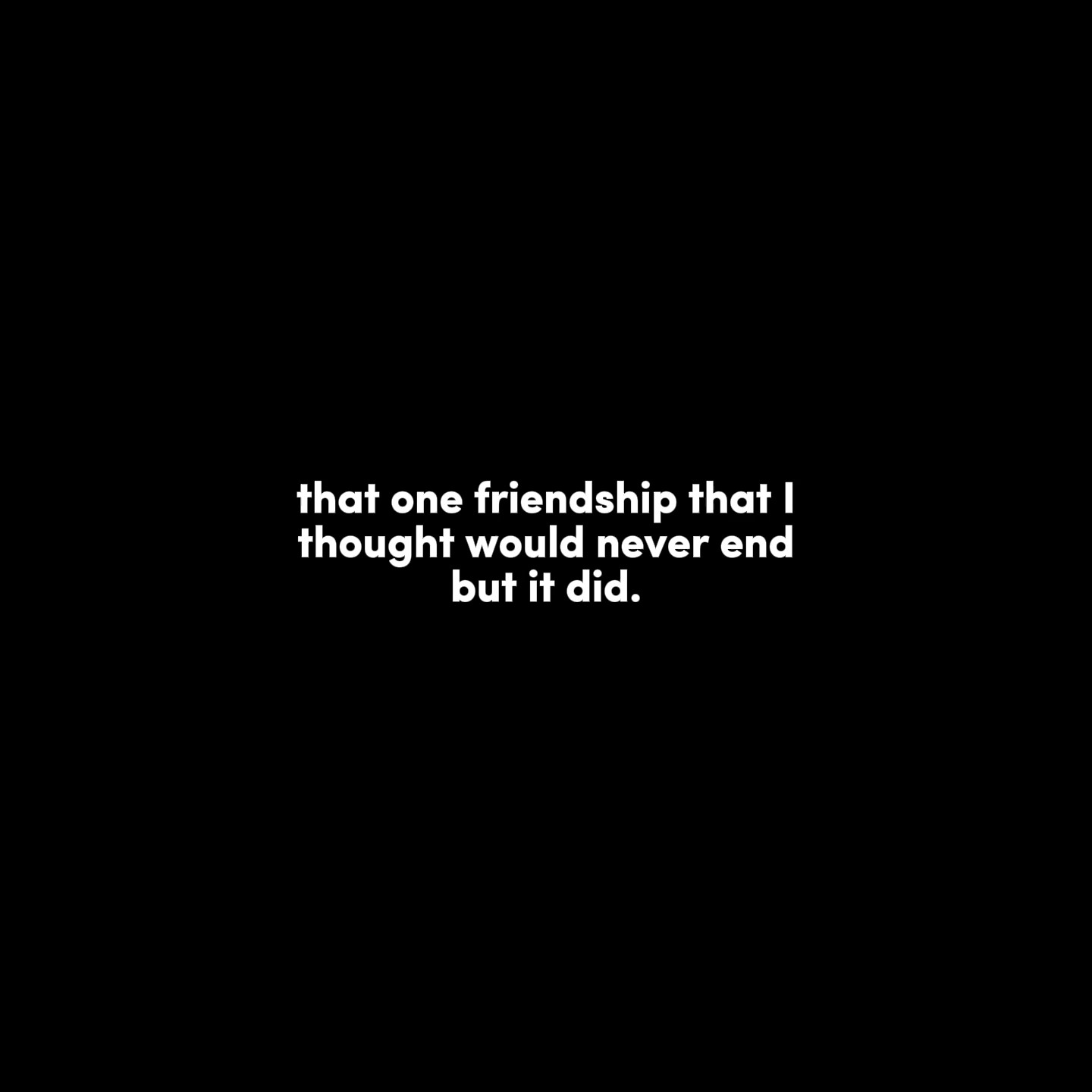 Fin de la amistad