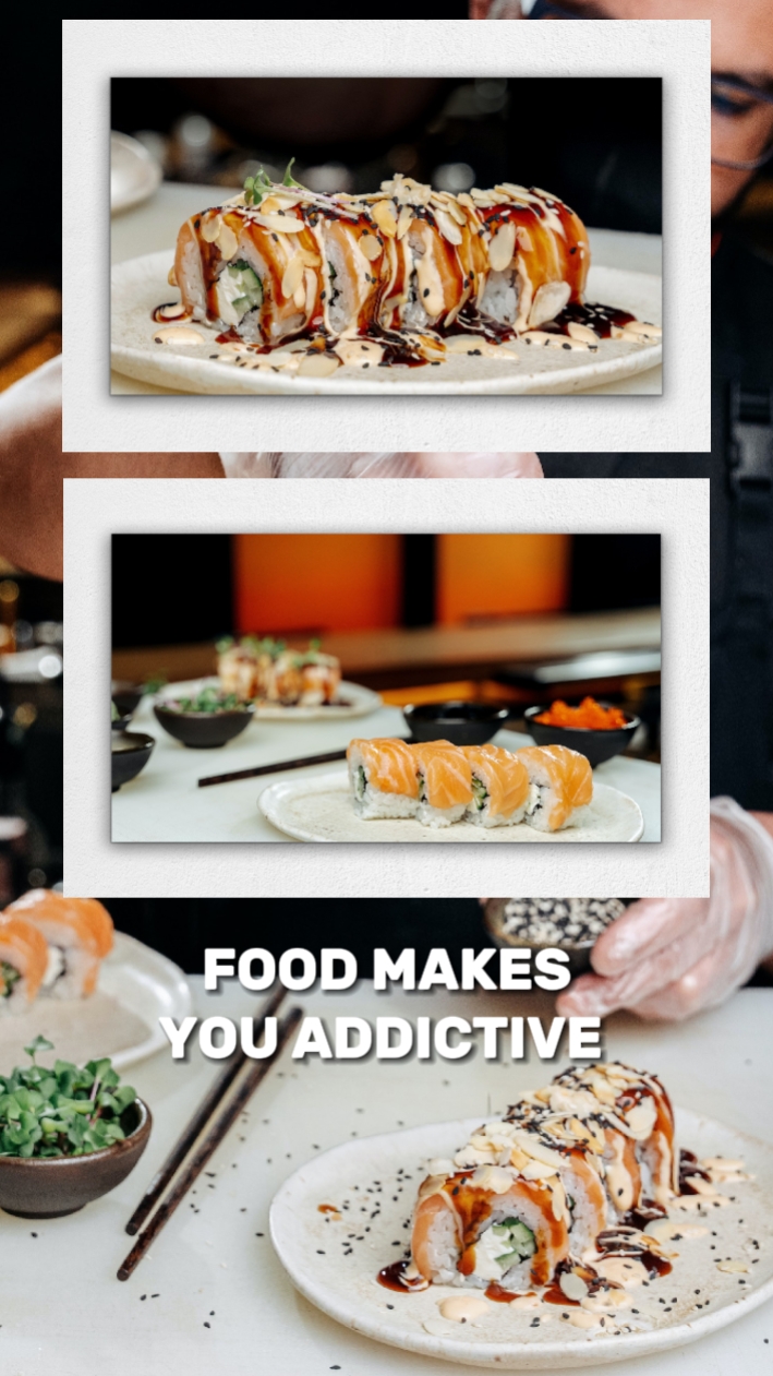 Food Product Display Open Taks TikTok Style. 