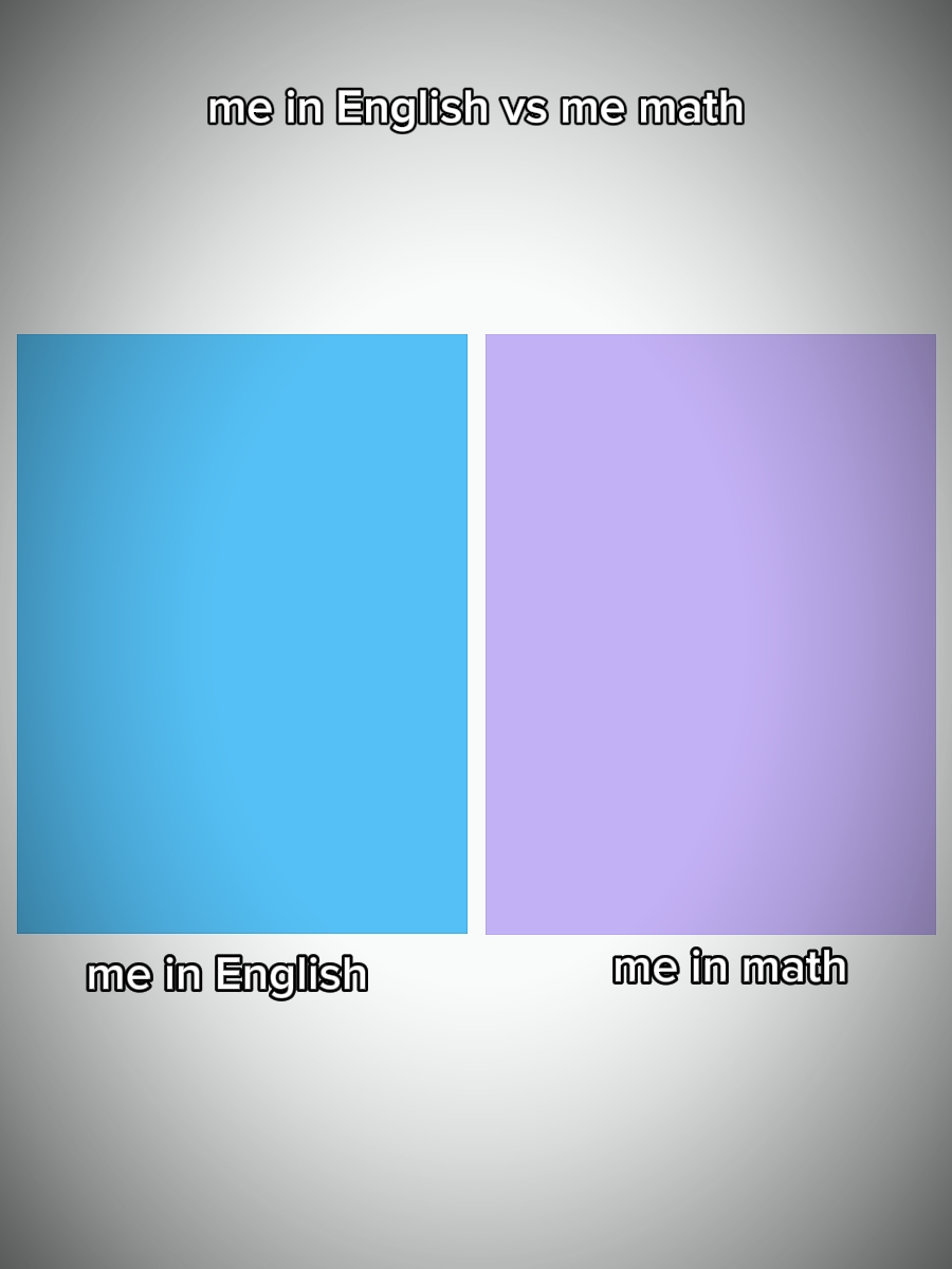 Eu em inglês / matemática