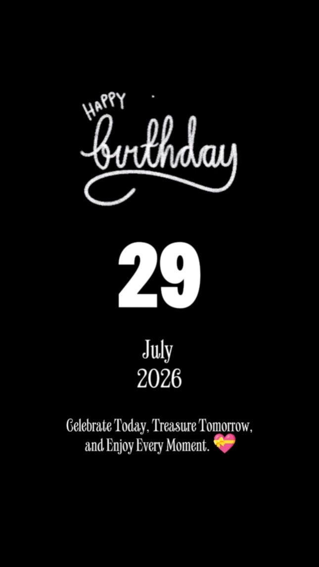 Cumpleaños 29 de julio 