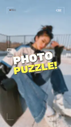 Photo puzzle cutout