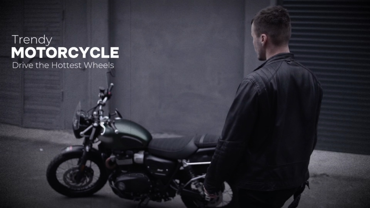 Motorcycle Industry Product Display Ads Template in Cinematic Style