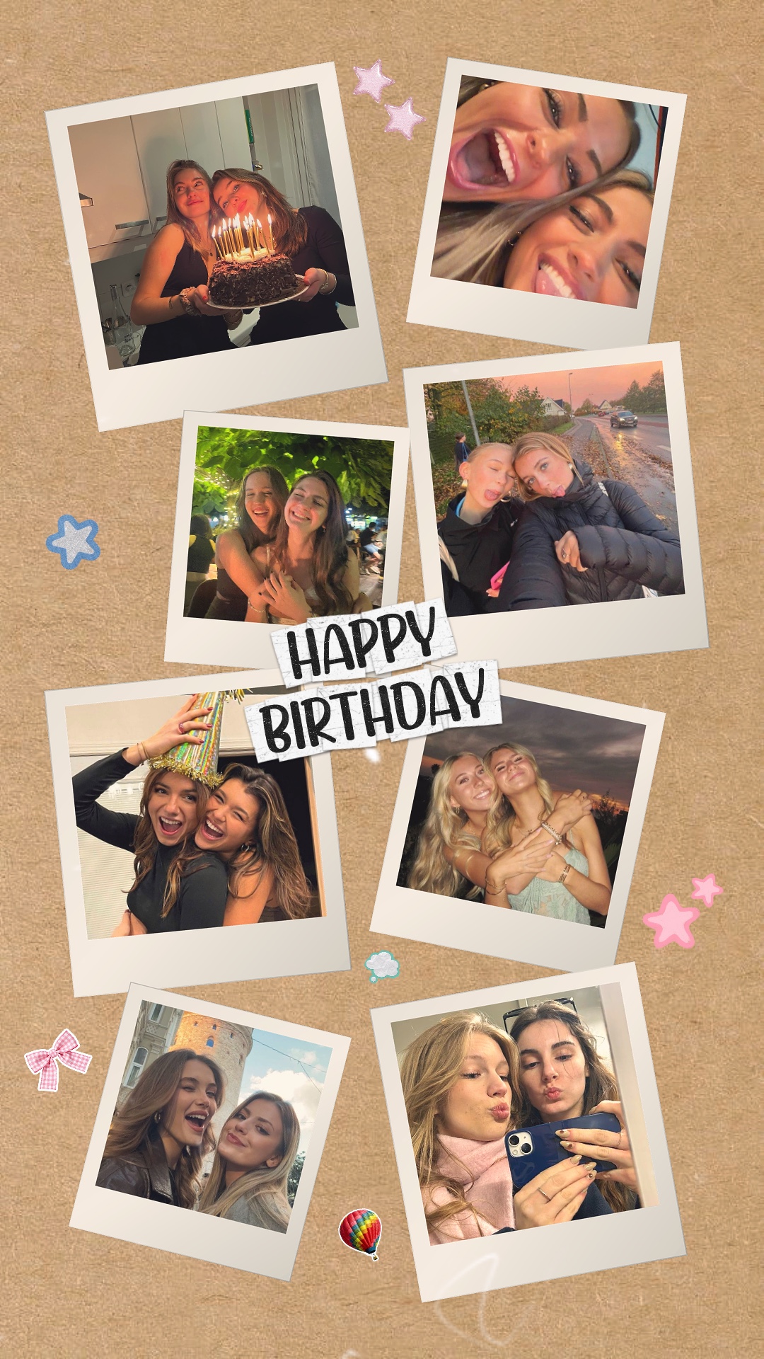 polaroids d'anniversaire