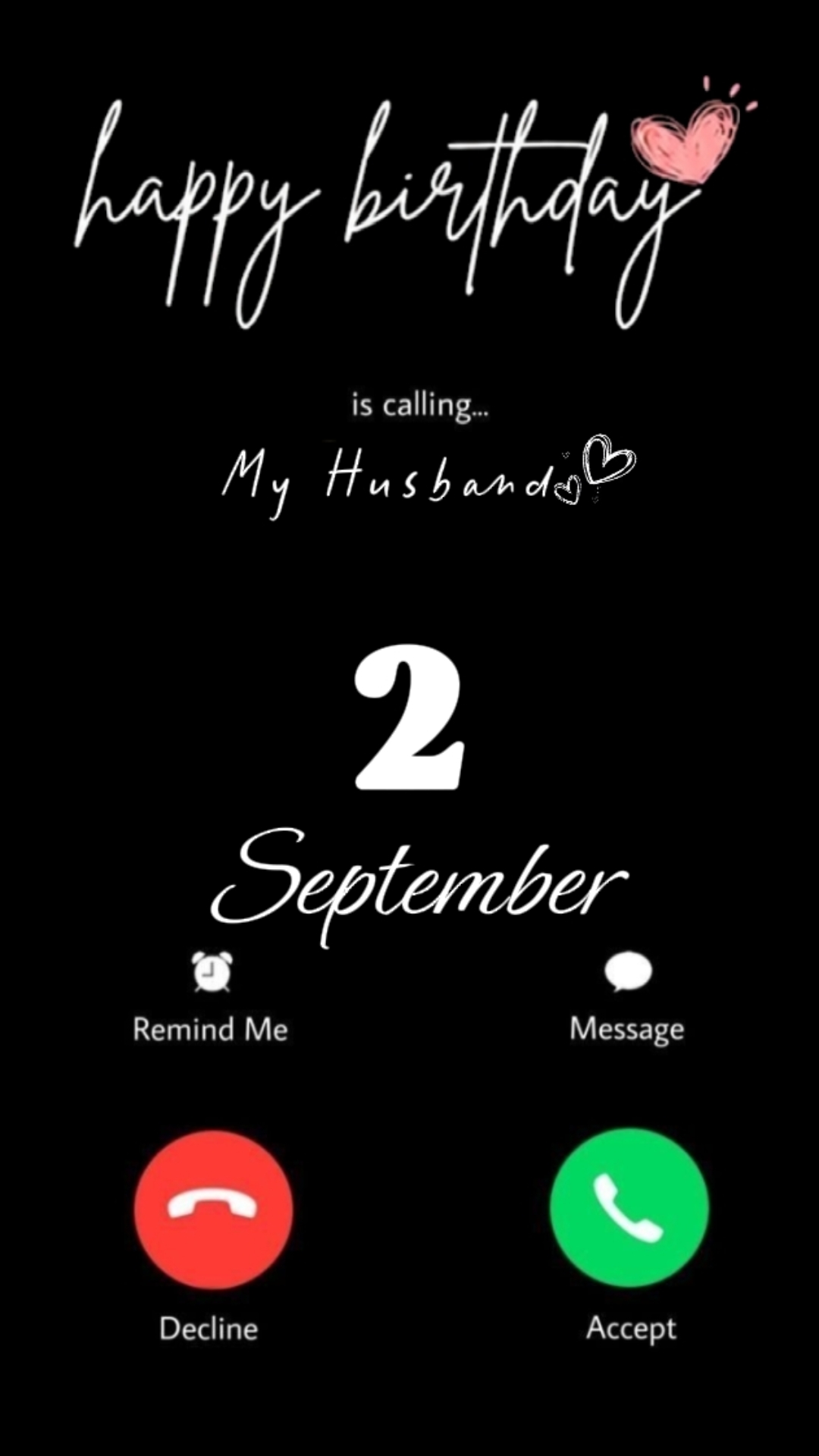 HBD MARIDO 2 DE SETEMBRO