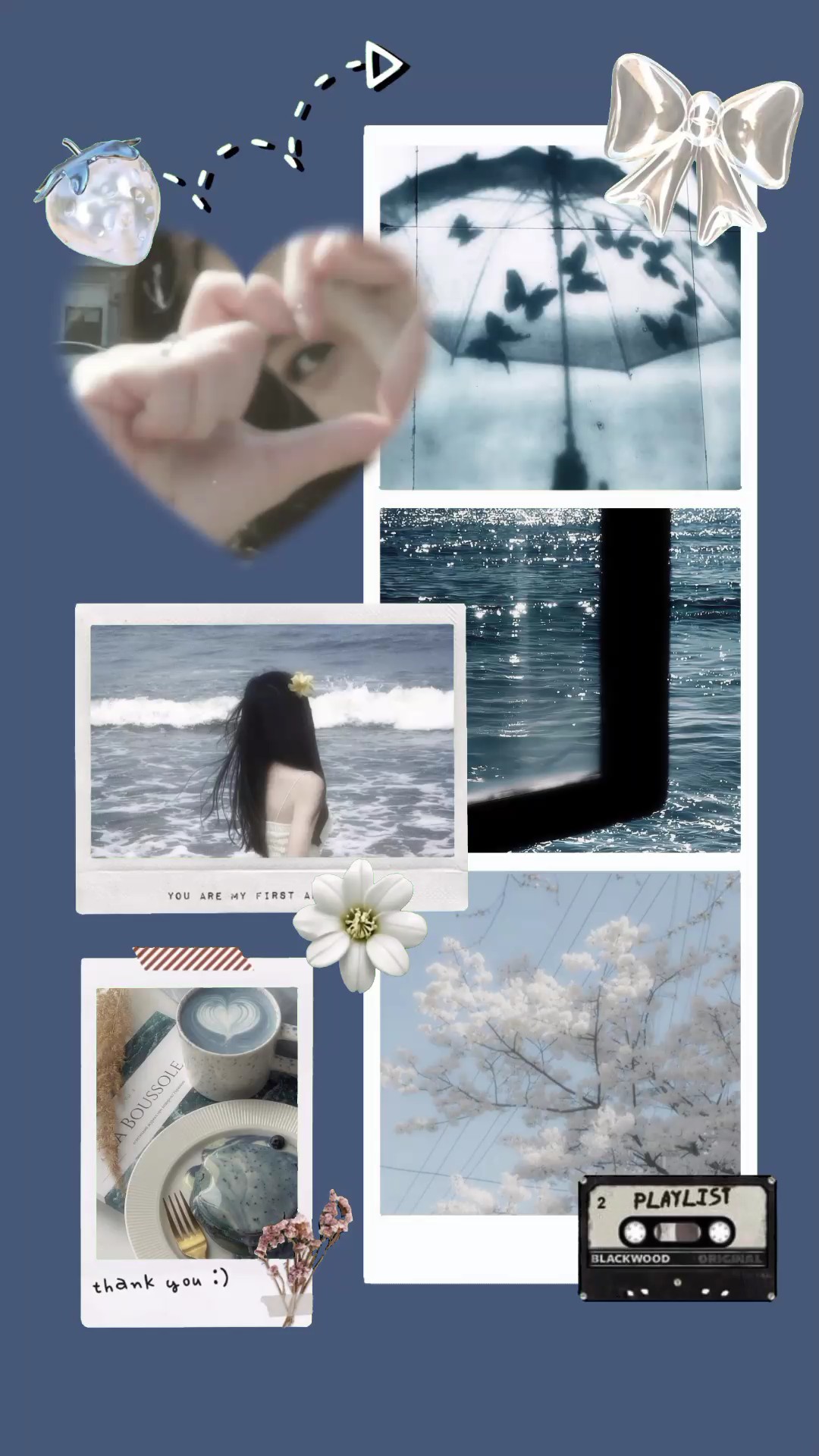 Collage azul