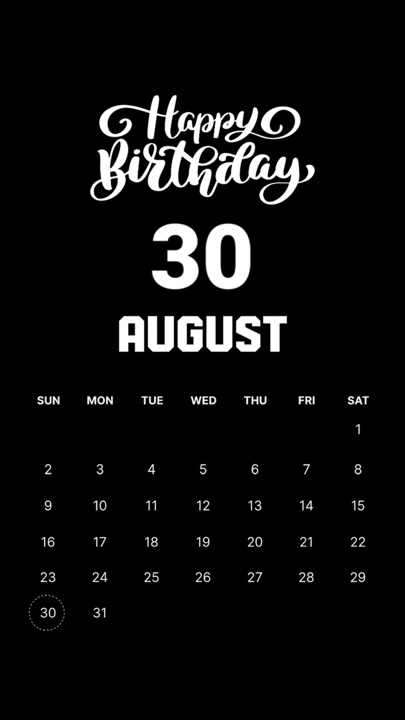 ULANG TAHUN 30 AGUSTUS