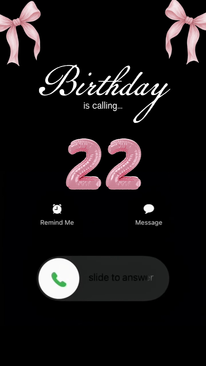 Chamada de aniversário 22 anos