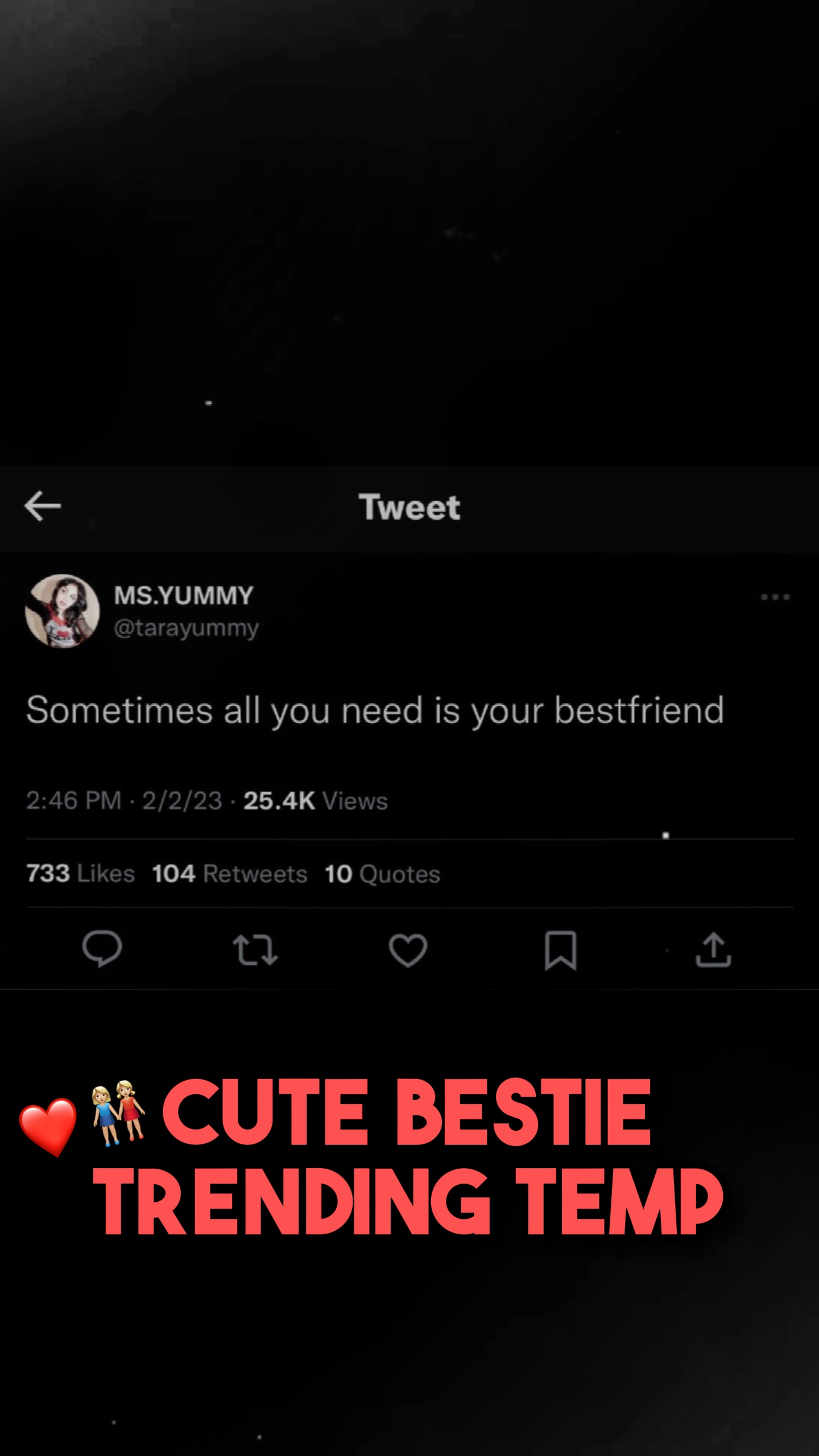 Bestie tweet❤️