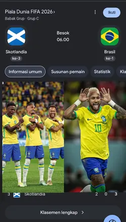 brasil vs Skotlandia