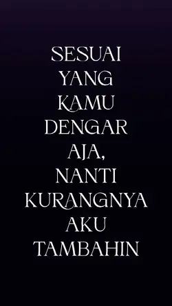 SESUAI YANG KAMU