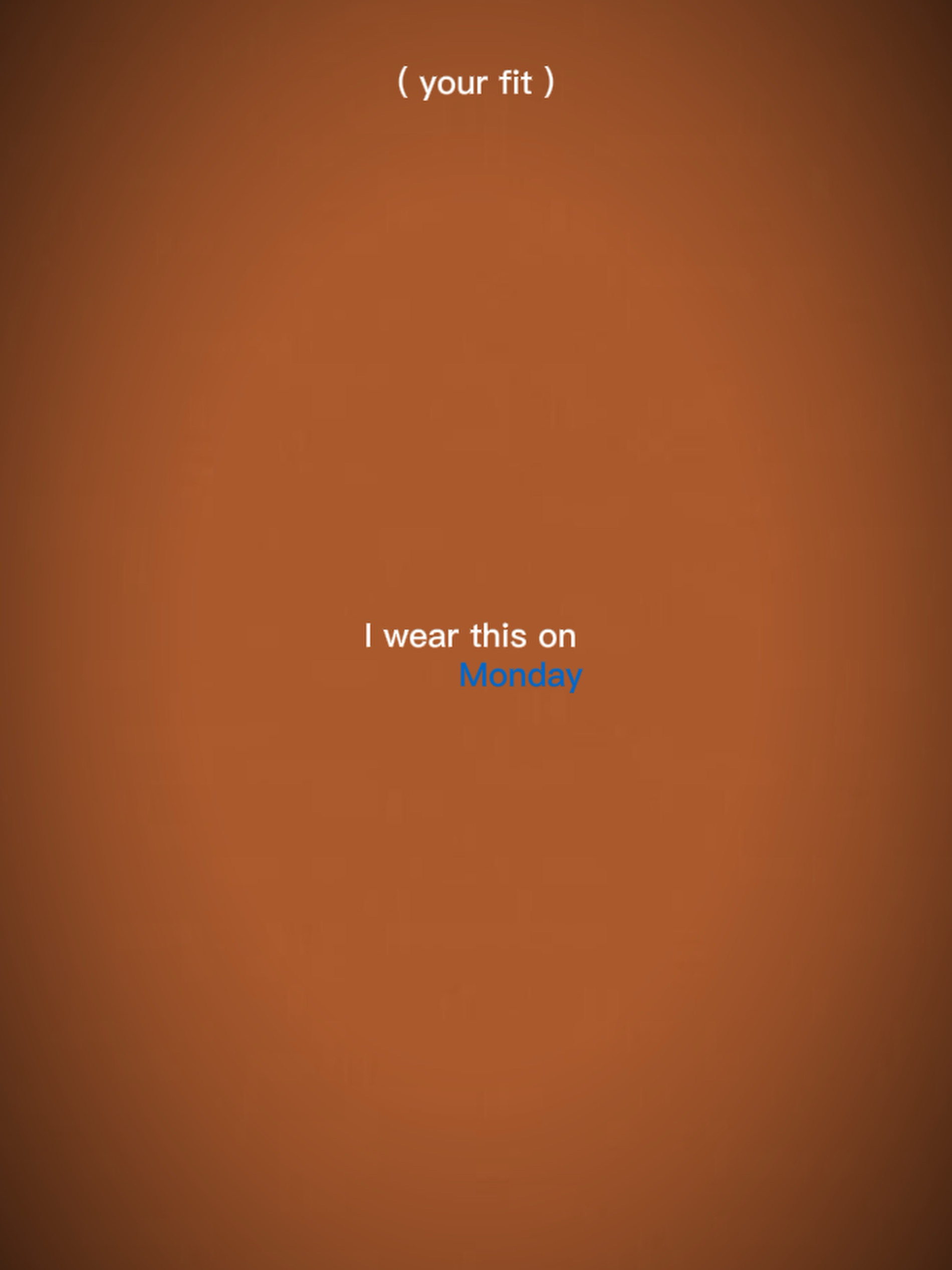i wear this on…