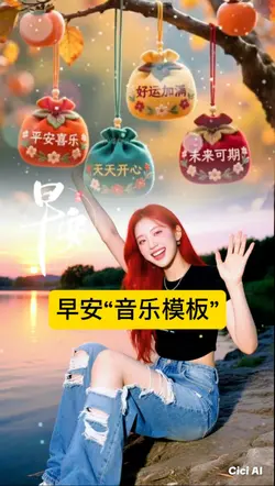 早安 音乐模板