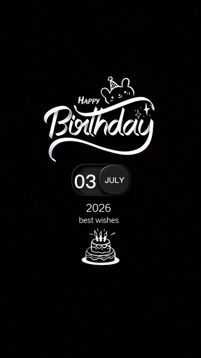 Feliz cumpleaños 3 de julio de 2026