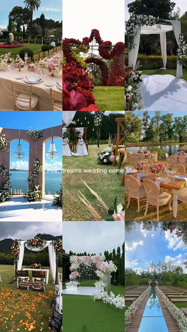 Garden wedding party