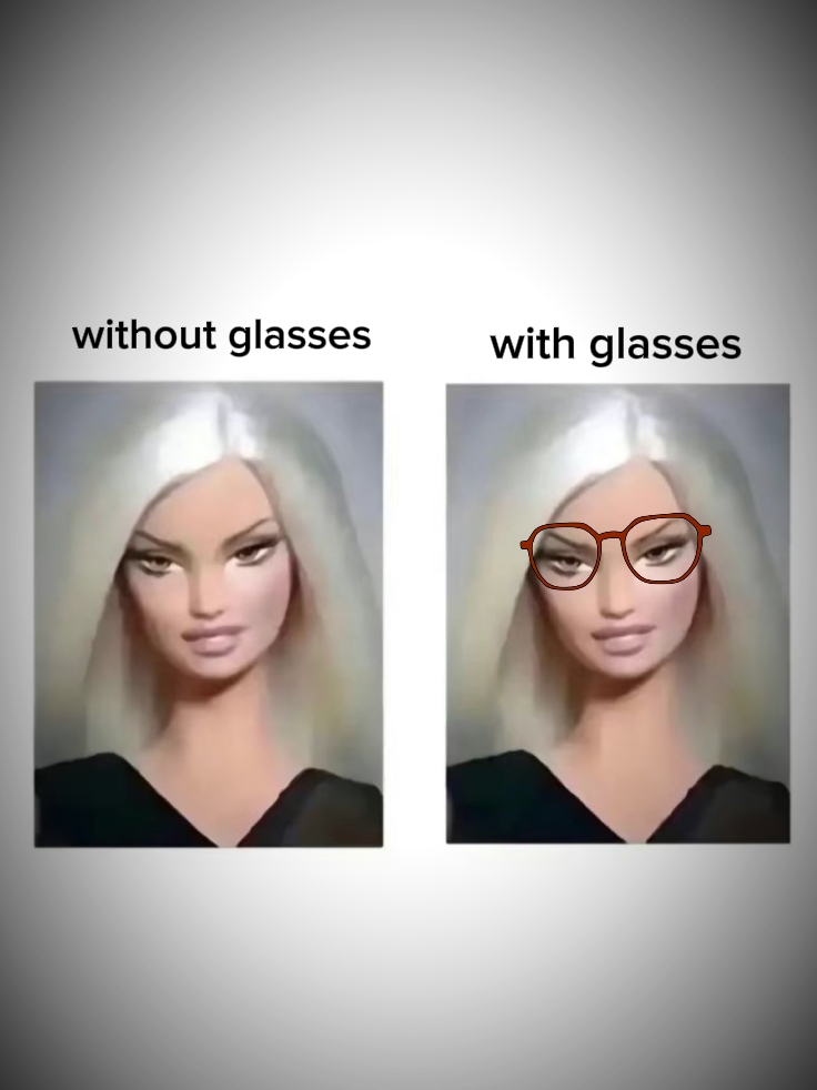 w/without glasses