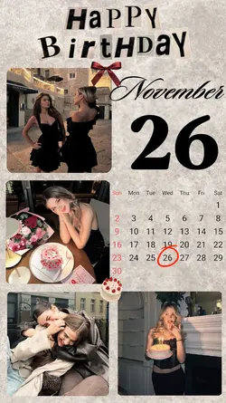 BIRTHDAY 26 NOVEMBER