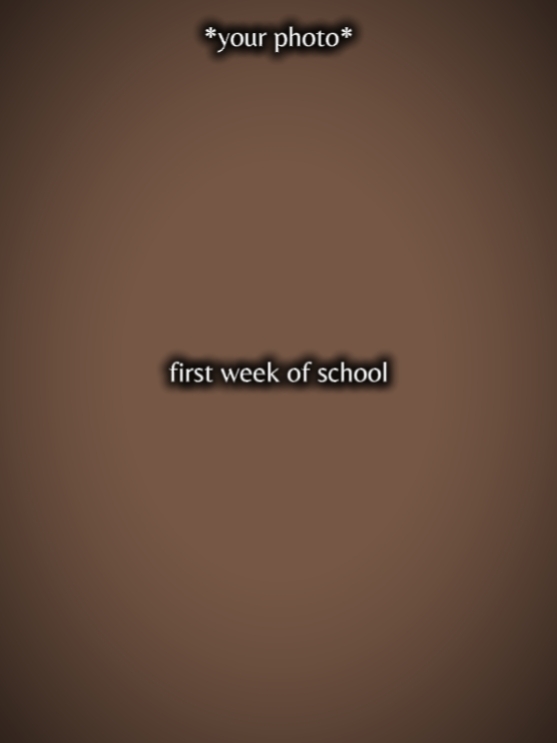 première semaine d'école