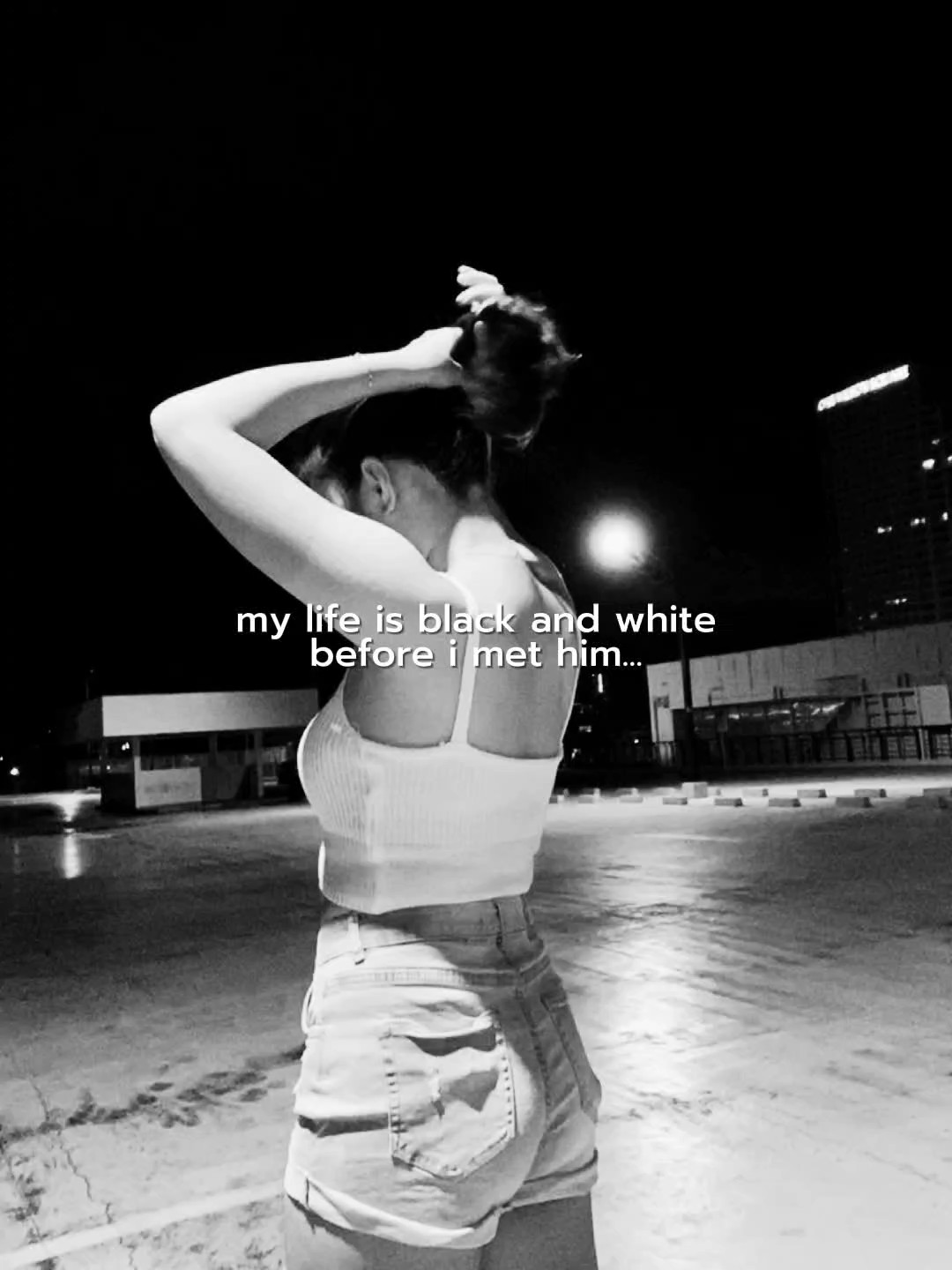 black and white