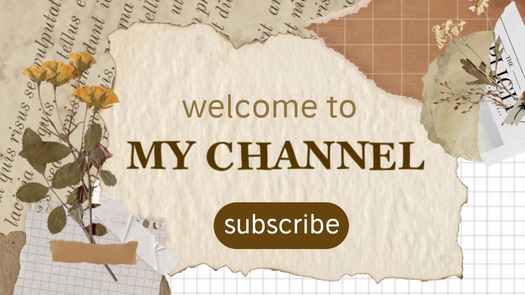 Beige Vintage Scrapbook Style Youtube Intro