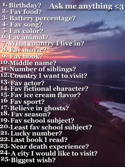 Ask me anything <3