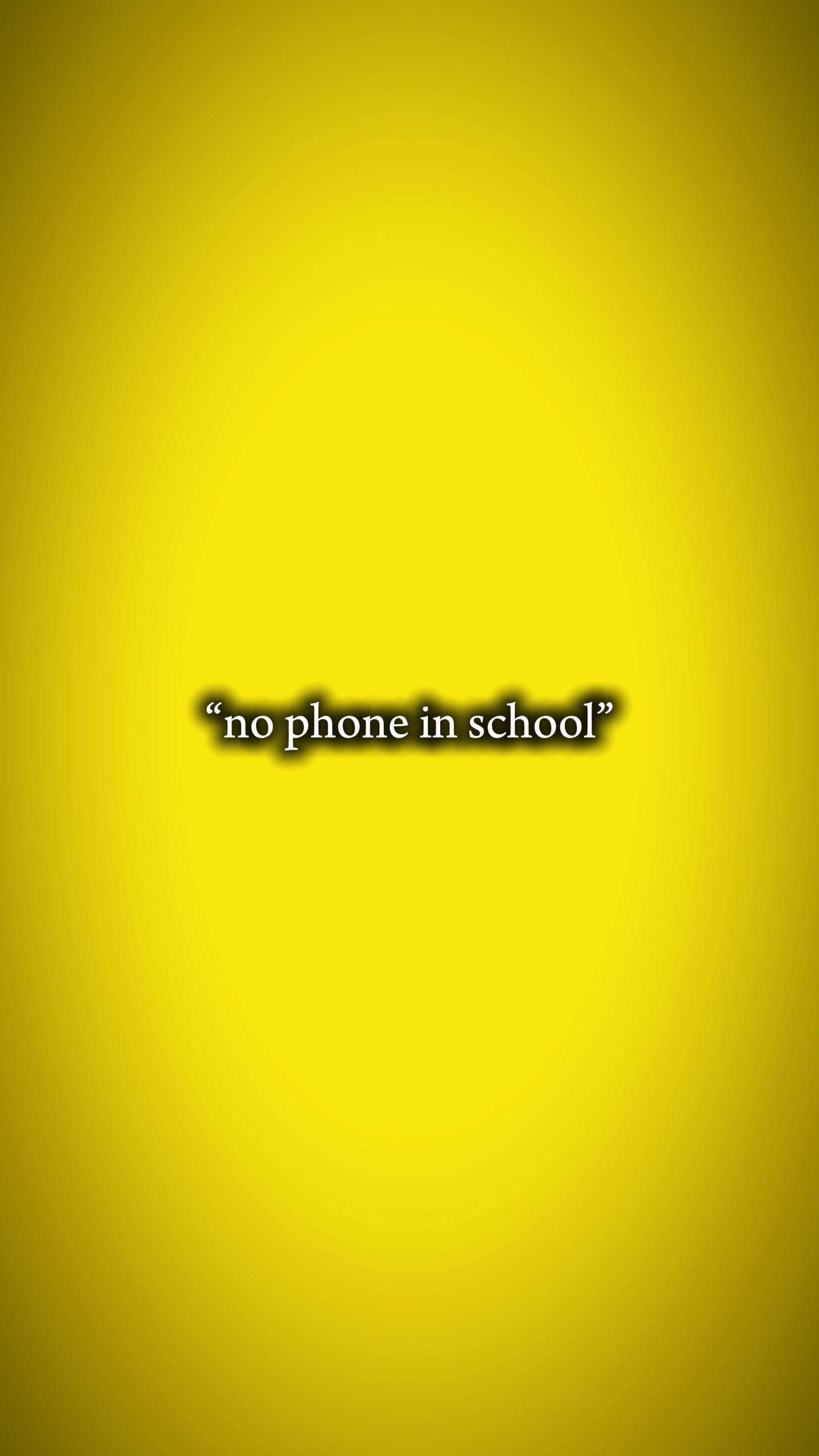 No phone in school