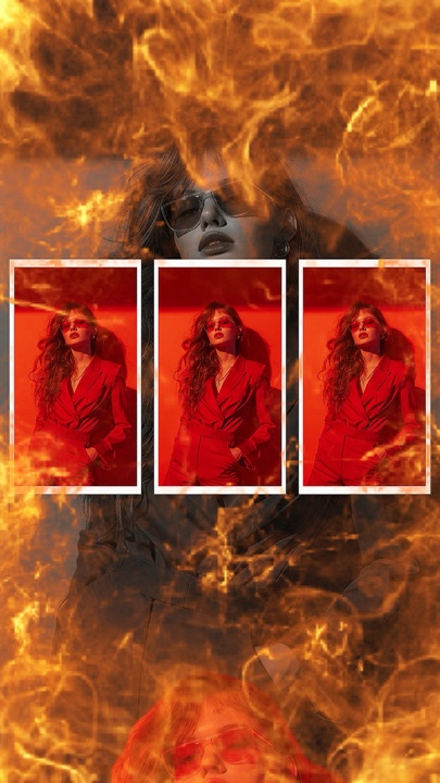 Foto de efecto fuego 
