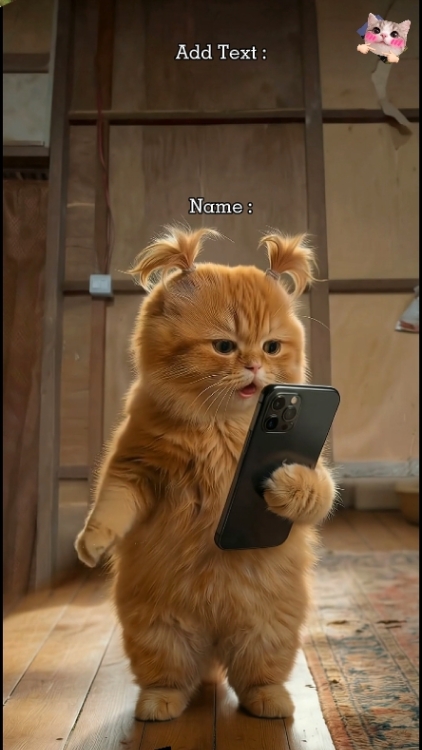 Niedliche Katze singt 