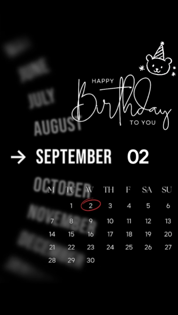 BDAY 02 SEPTEMBER 