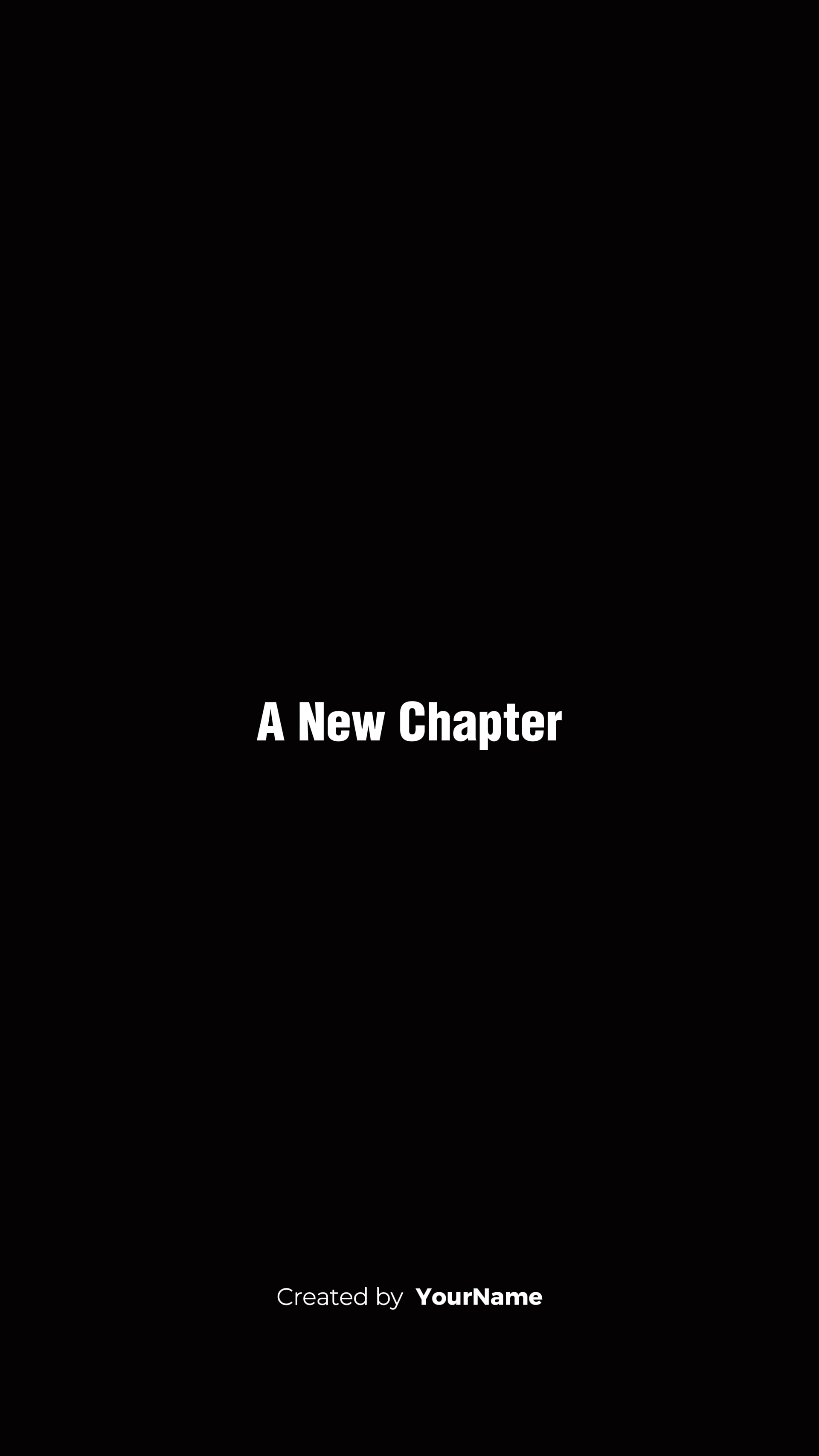 A New Chapter 