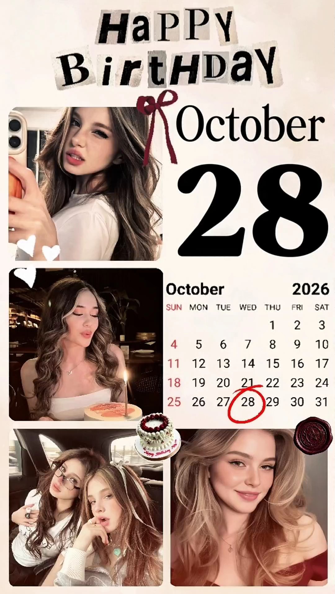 Feliz cumpleaños 28 de octubre