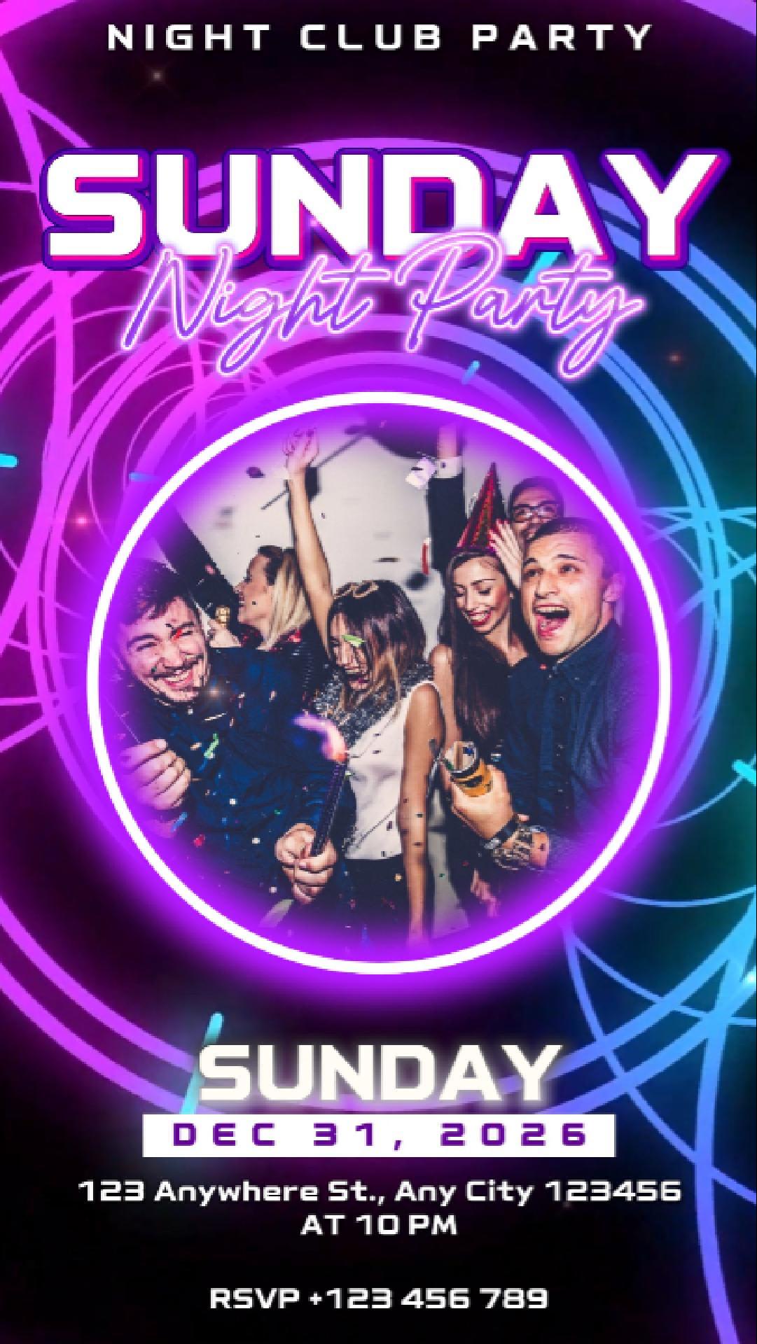 Festa De Domingo À Noite