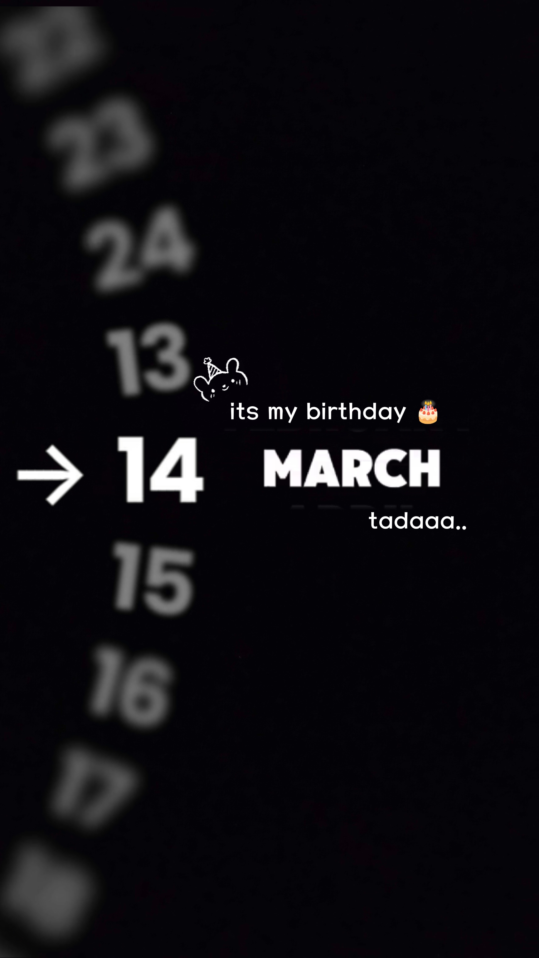 Birthday 14 March 